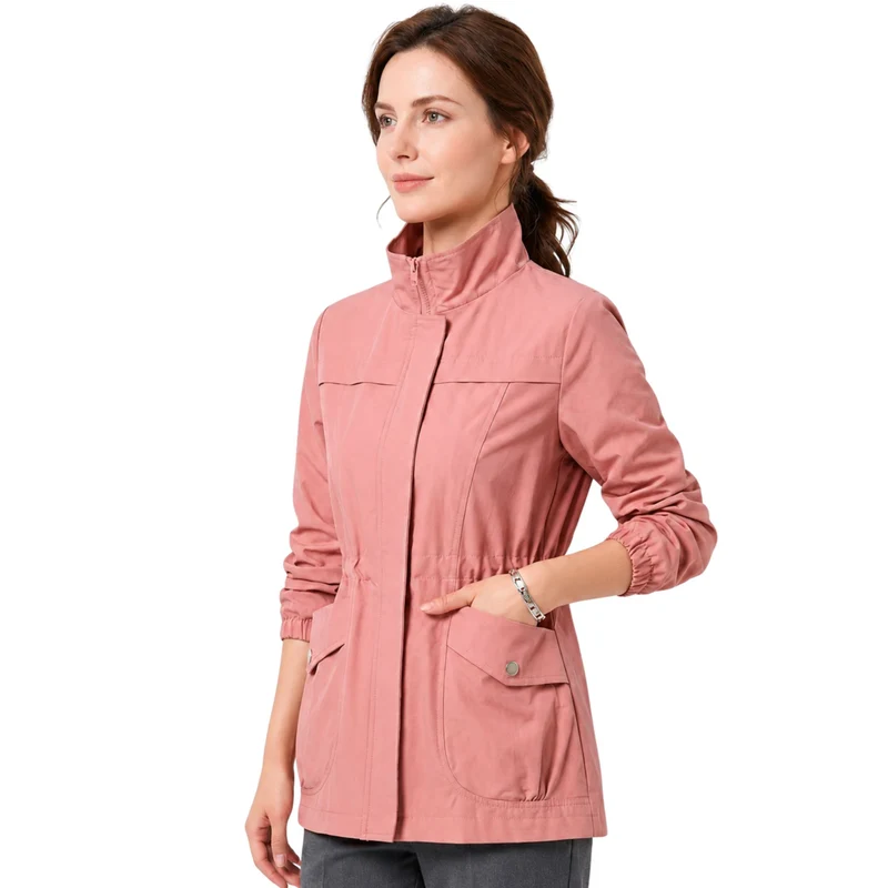 Dames Korte Zomerjacke Met Praktische Zijzakken Lichtgewicht Ademend Stijlvol