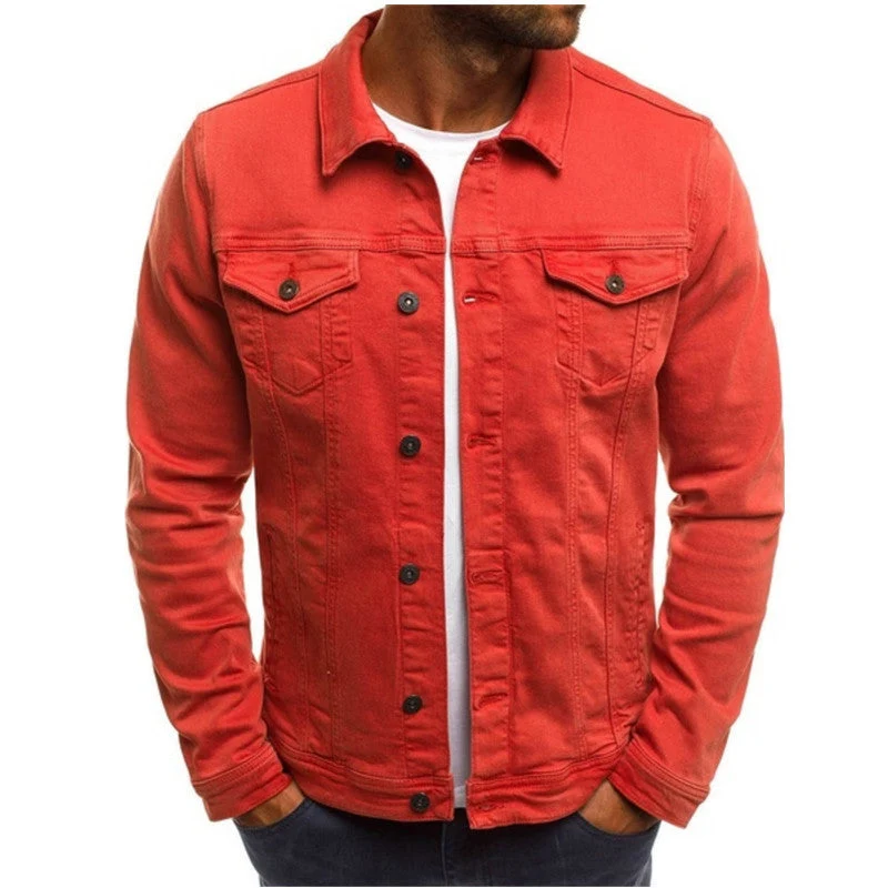 Heren Denim Jasje Regular Fit Met Knopen