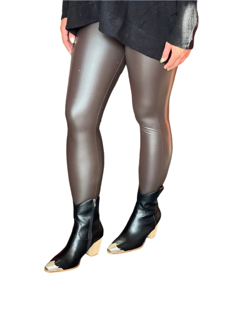 Dames Faux Leather Leggings
