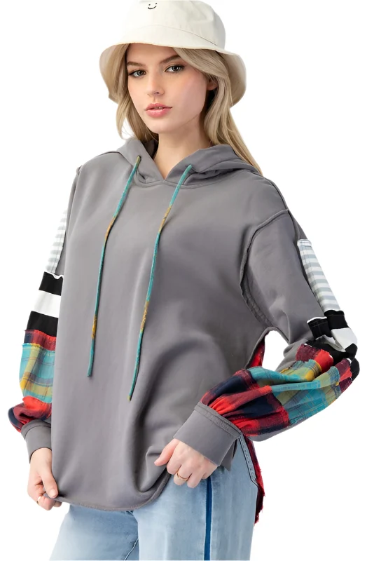 Dames Hoodie Terry Knit Mix Ruit