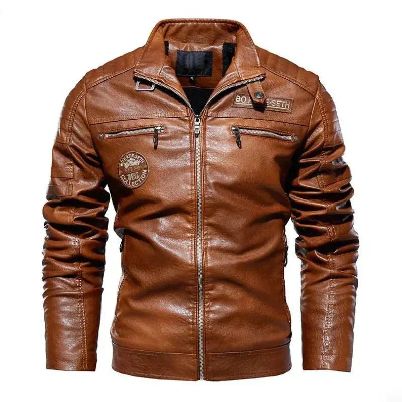 Heren Casual Leren Winterjack