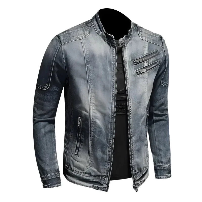 Heren Denim Jas Modern voor de Winter