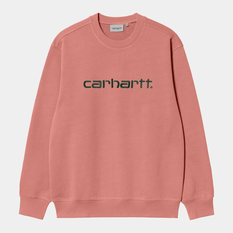 Carhartt WIP HEREN Carhartt WIP Sweattop - Dusty Rose / Sycamore Tree