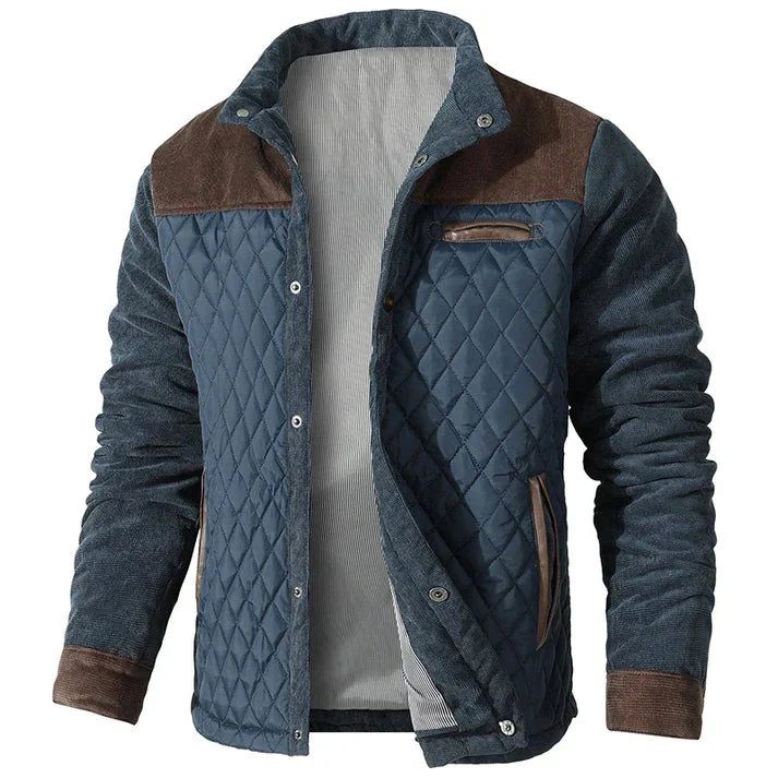 Heren Jas met Staande Kraag voor Casual Stijl