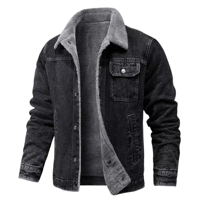 Heren Denim Jack met Fleecevoering