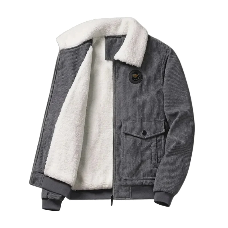 Heren Corduroy Jack met Sherpa Voering