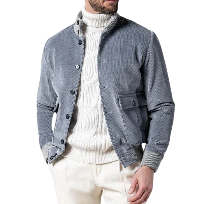 Heren Rib Fluwelen Jas Modern Casual