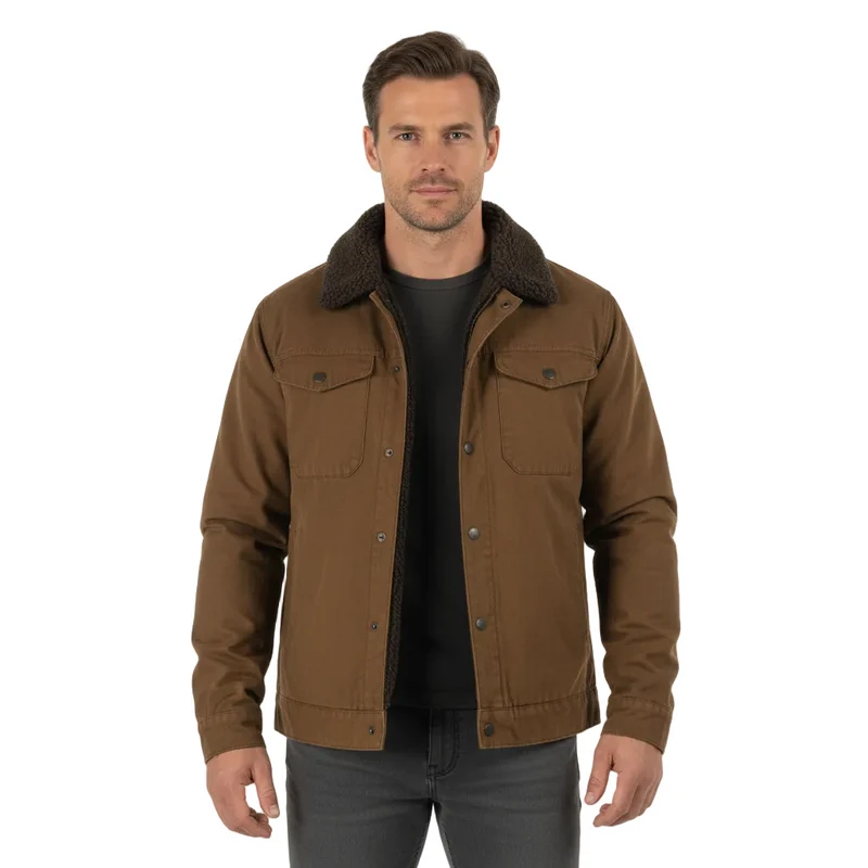Mannen Winterjas Met Luxe Kraag