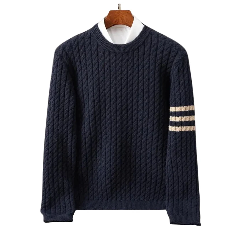 Heren Gebreide Trui Crewneck Warm