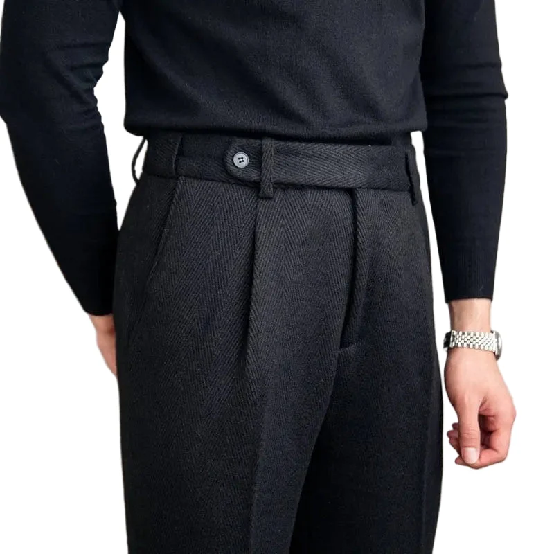 Heren Broek Vissenpootpatroon Stijlvol