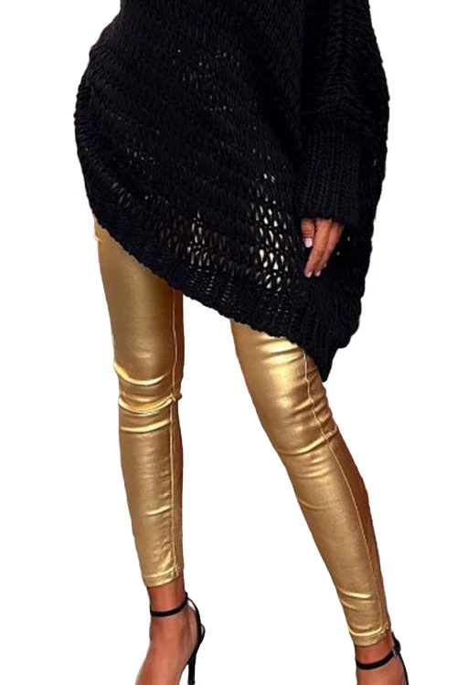 Dames Kunstleren Leggingbroek Slim-Fit