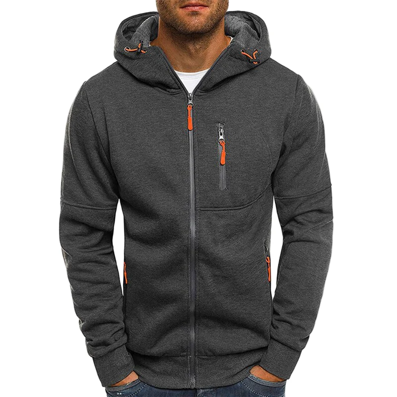 Heren Sweater met Rits en Capuchon