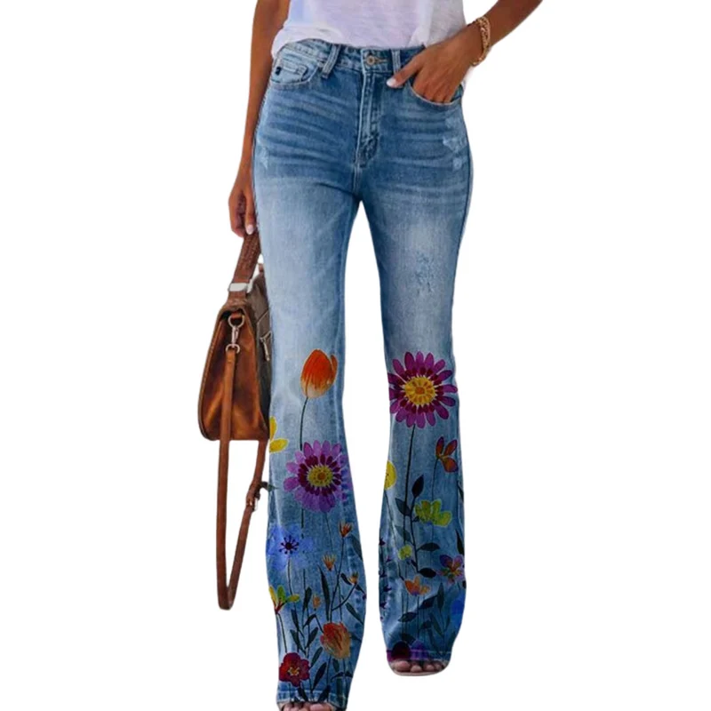Vrouwen Flare Broek met Knopen