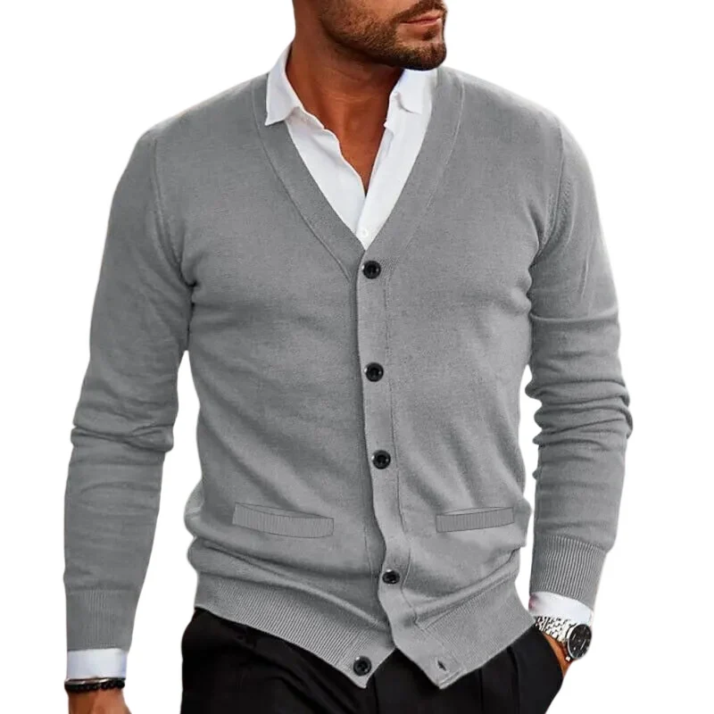 Heren Cardigan V-Hals Casual Met Knopen