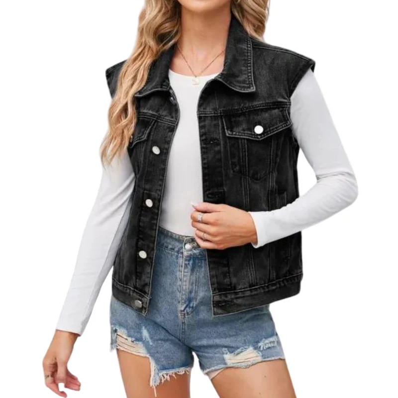 Dames Denim Vest Klassiek