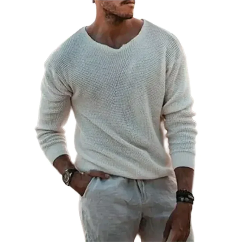 Heren Langarm Pullover Warm Gebreid