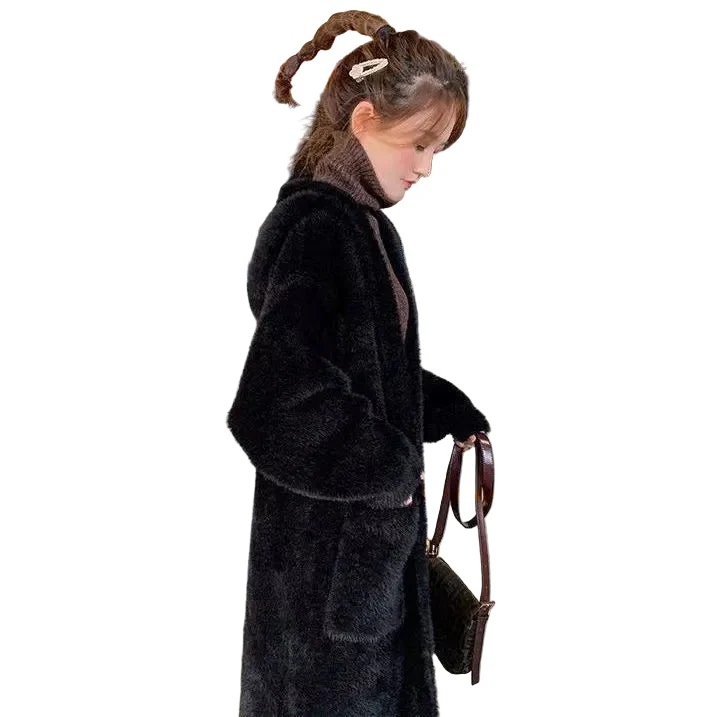 Dames Oversized Gebreide Cardigan met Capuchon