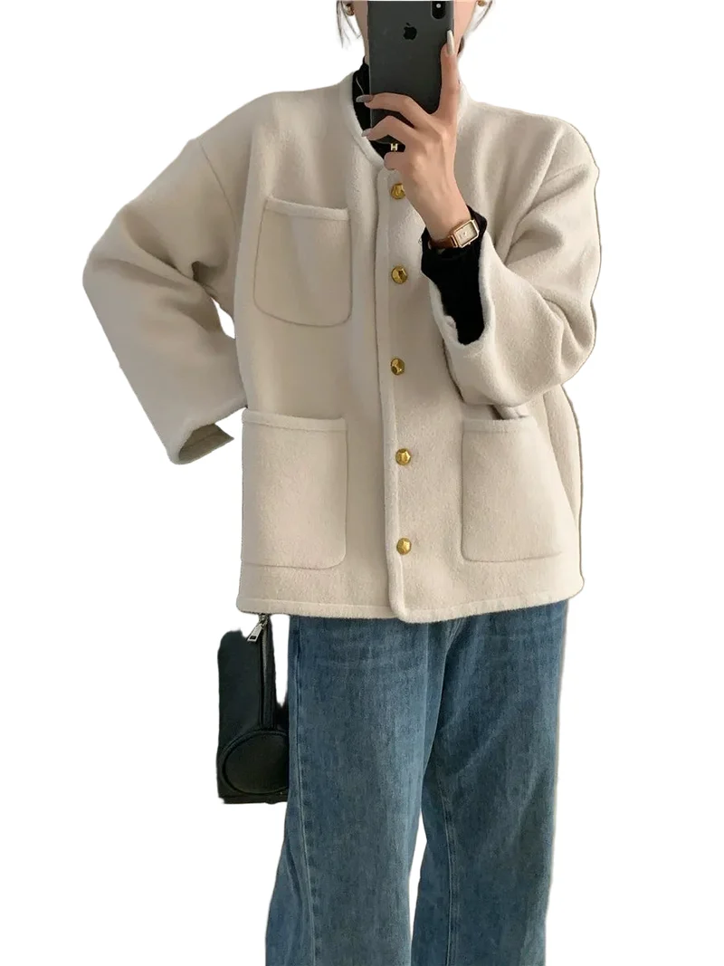 Dames Gebreide Cardigan Met Knopen