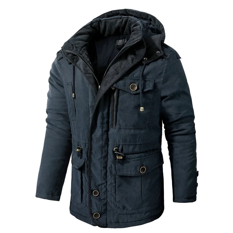 Heren Utility Jacket Met Kap – Weerbestendig – Multi-Pocket