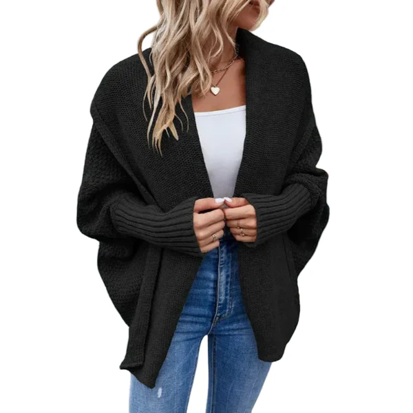 Dames Oversized Cardigan Gebreid Met Open Front