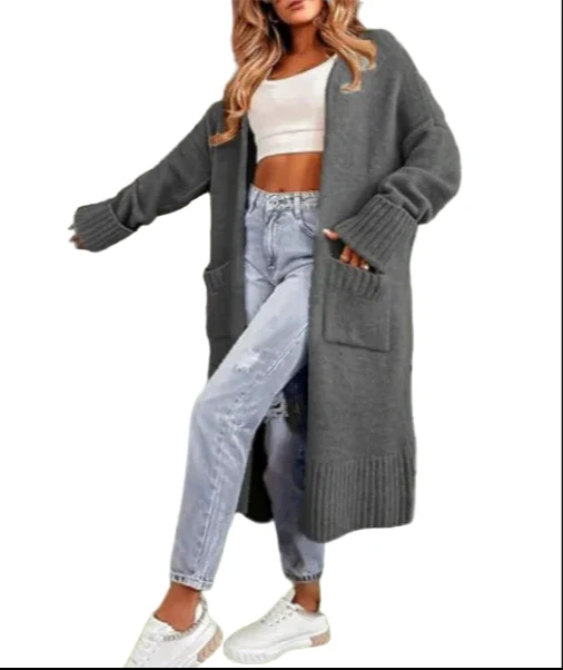 Dames Lange Cardigan Oversized Pasvorm