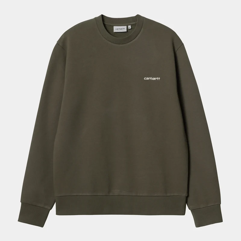 Carhartt WIP Sweattop met scriptborduurwerk voor heren - Cypress