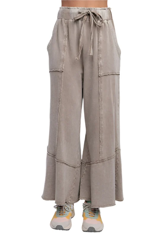Dames Wijde Pantalon Terry Knit