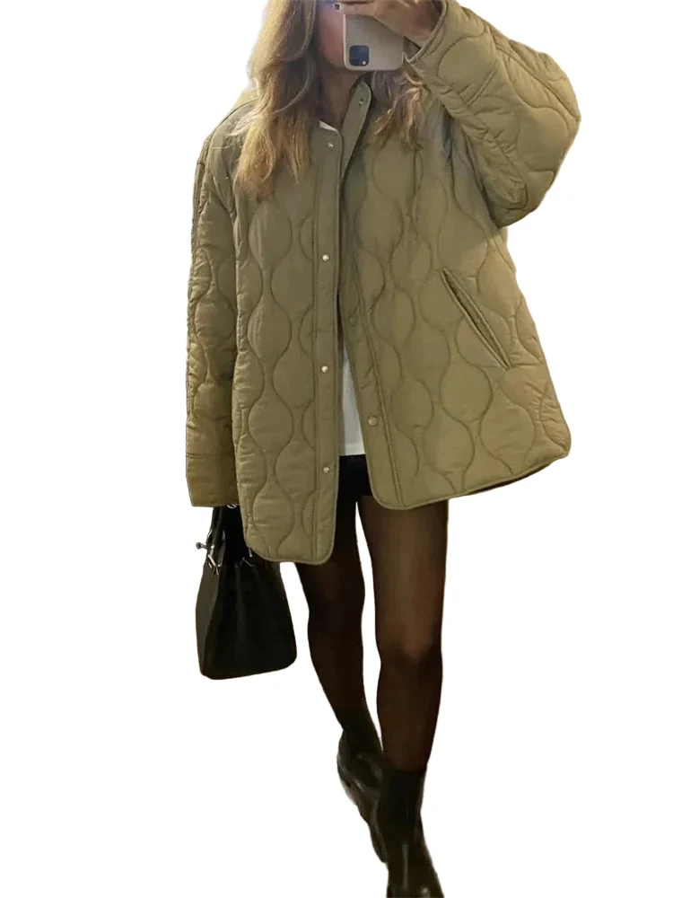 Dames Jas Gewatteerd Oversized Lichtgewicht voor Winter