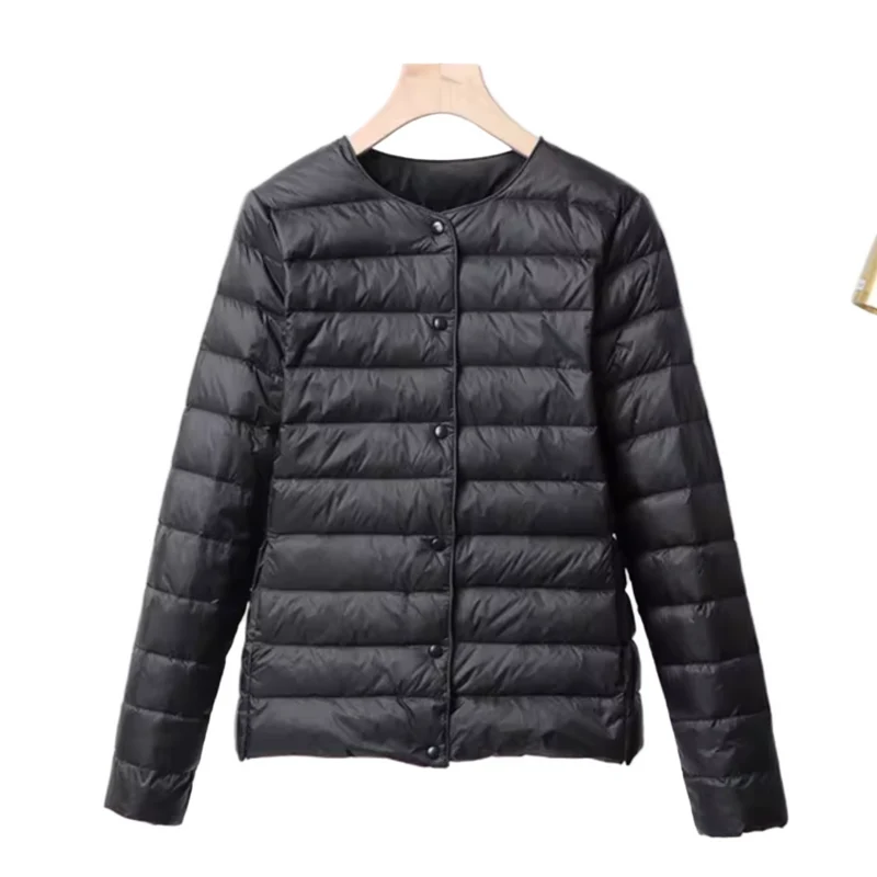 Dames Ultradunne Donsjack Korte Stijl