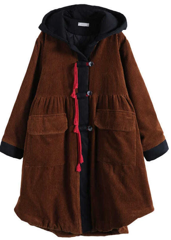 Dames Parka Met Capuchon en Knoopzakken voor Winterse Dagen