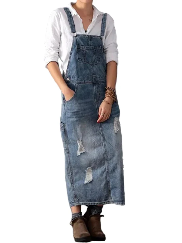 Dames Denim Overal Tuinbroek Casual Stijl