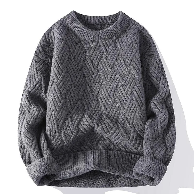 Heren Vintage Trui Met Ronde Hals