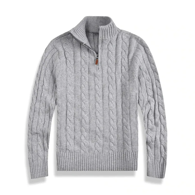 Heren Cardigan met Halve Rits