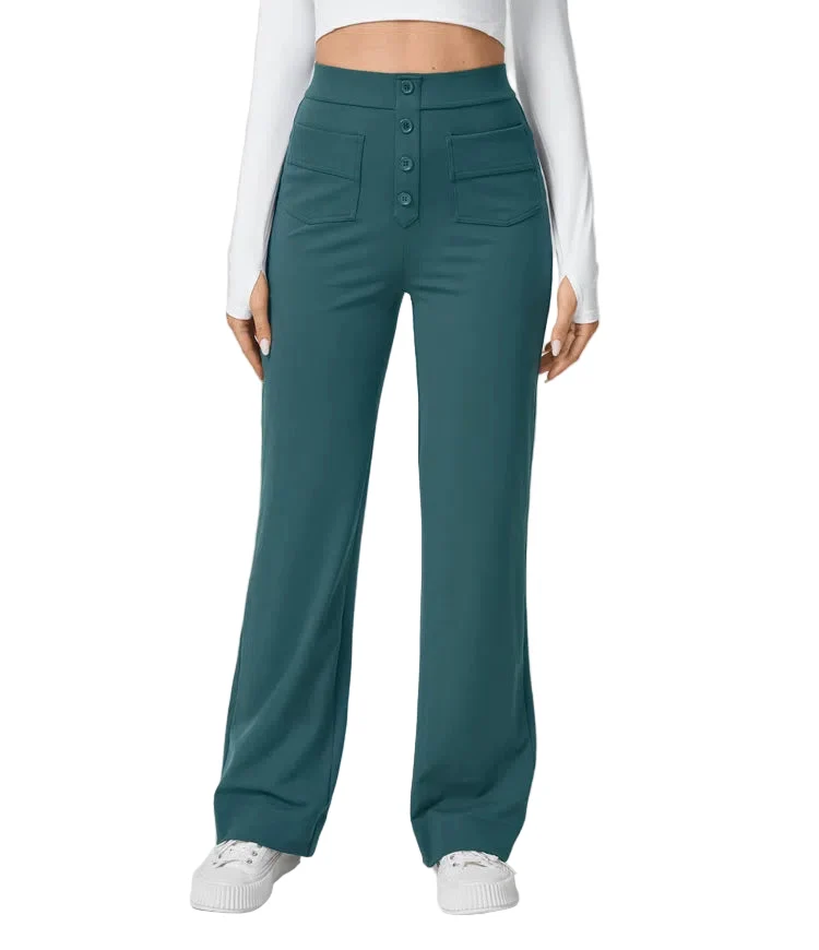 Dames Broek met Knopen en Stijlvol Ontwerp