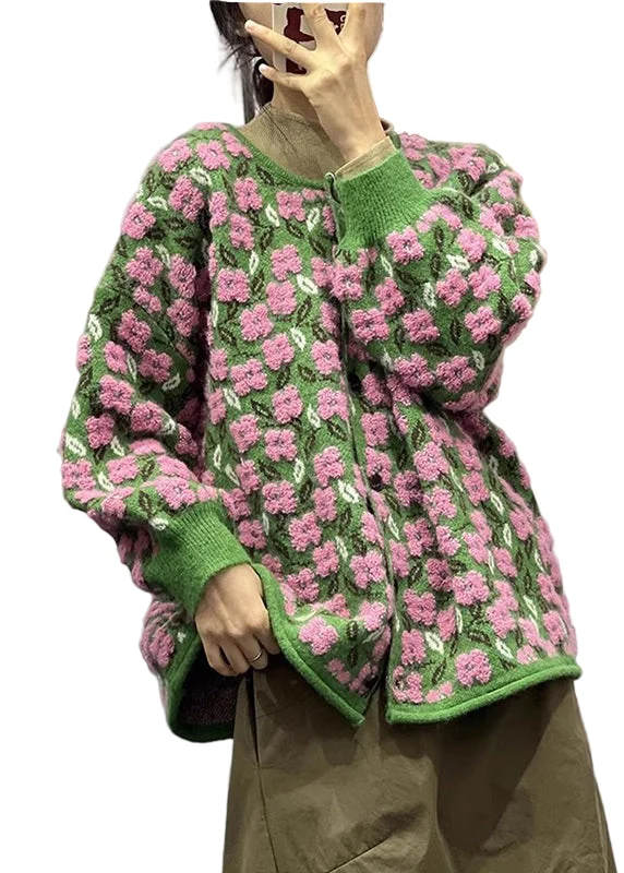 Dames Jas Met Lange Mouwen Bloemenprint Casual Design