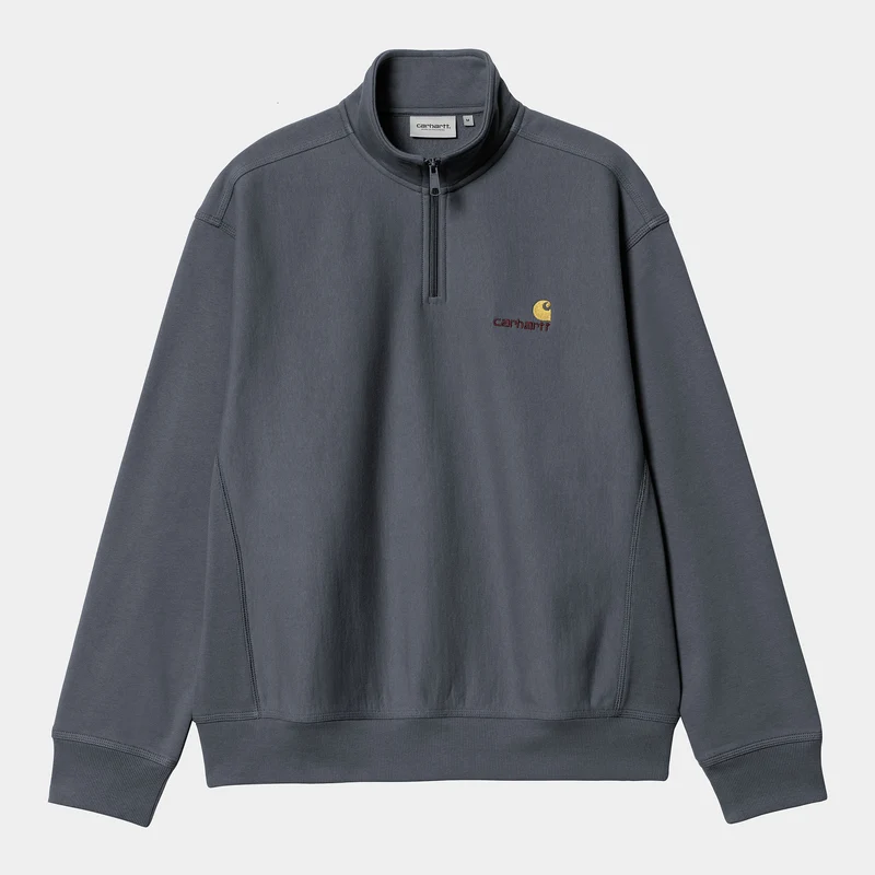 Carhartt WIP Heren halve rits American Script Sweatshirt - Zeus