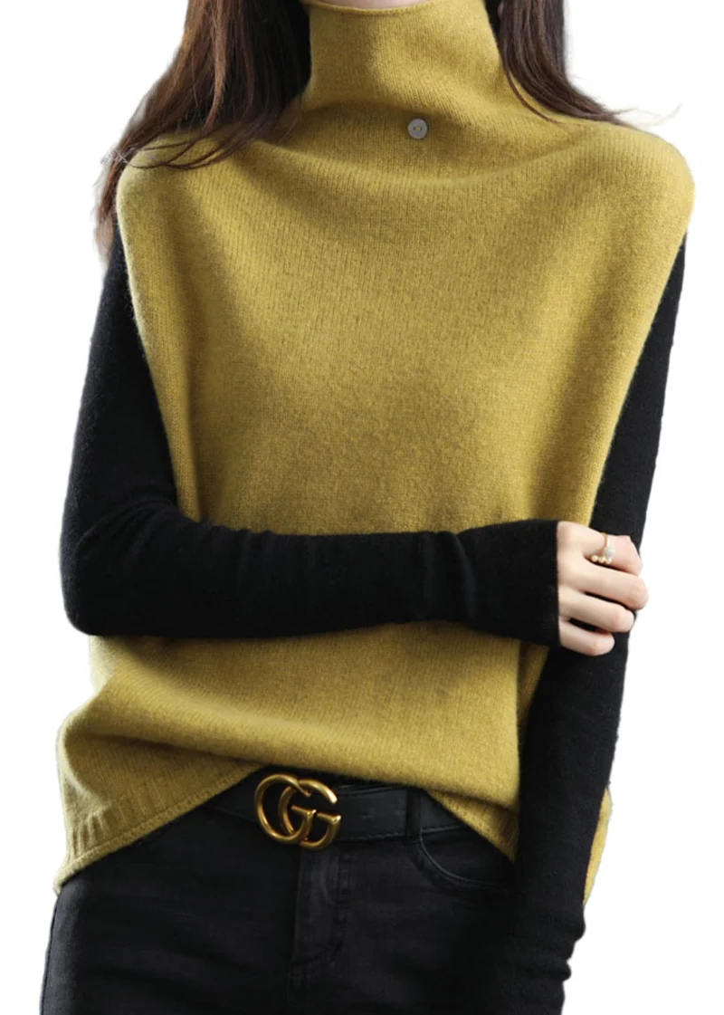 Dames Vest Mouwloos met Schildpadhals voor Casual en Formele Gelegenheden