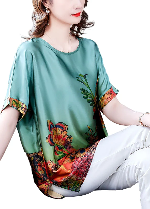 Dames Top met O-hals en Print