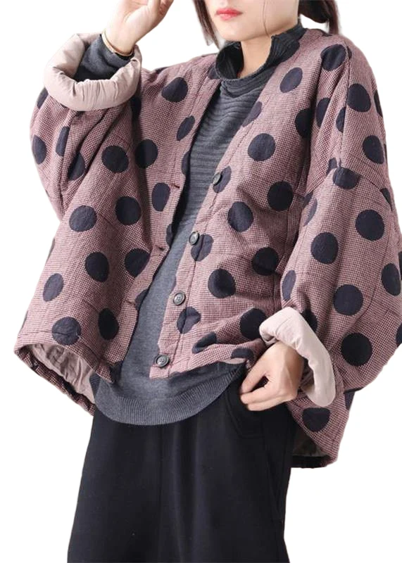 Dames V-hals Button Down Casual Jas met Ruitpatroon