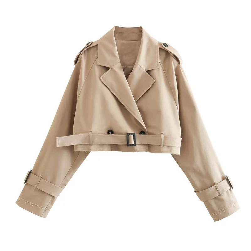 Dames Trenchcoat Kort Stijlvol