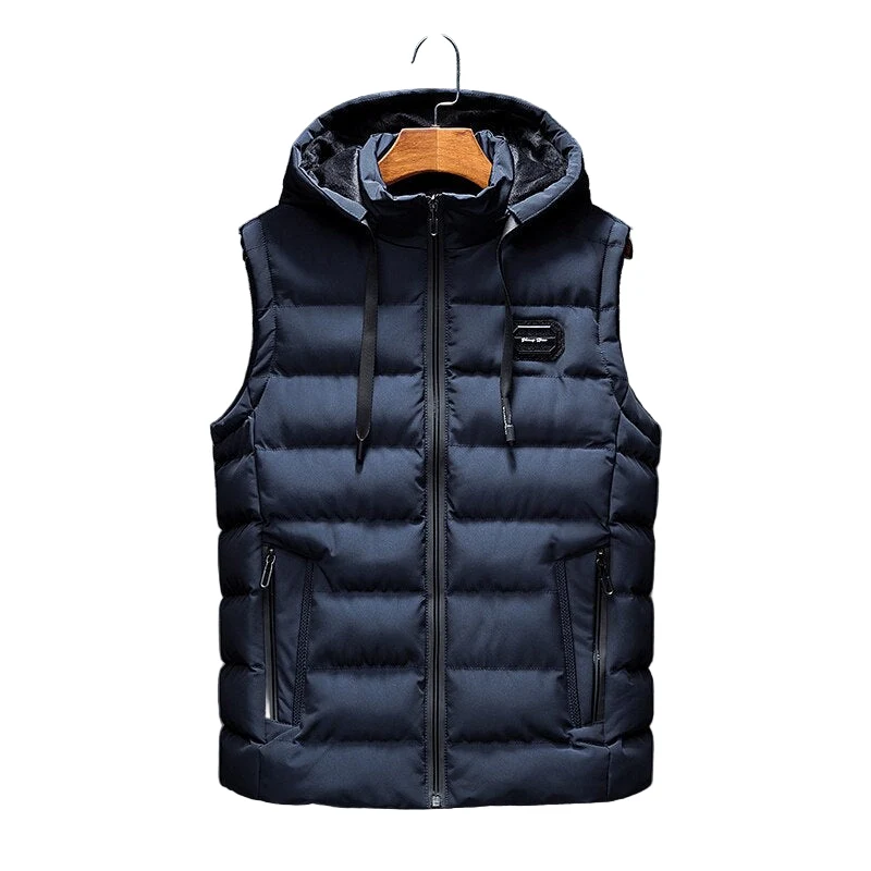 Heren Premium Bodywarmer Vest met Capuchon en Handgemaakt Patroon