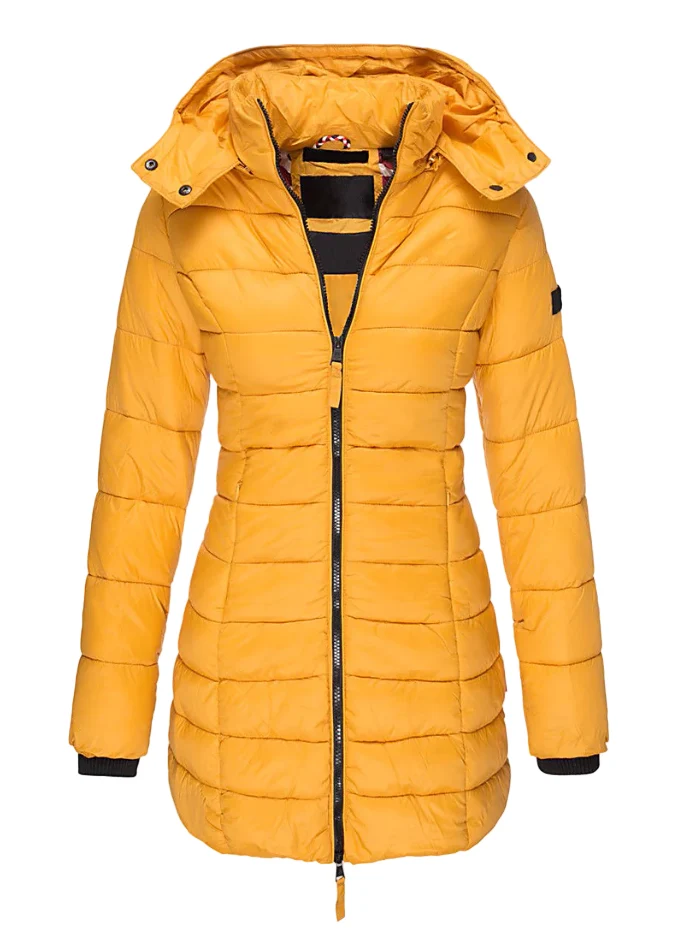 Dames Winterjas Halflang Met Capuchon