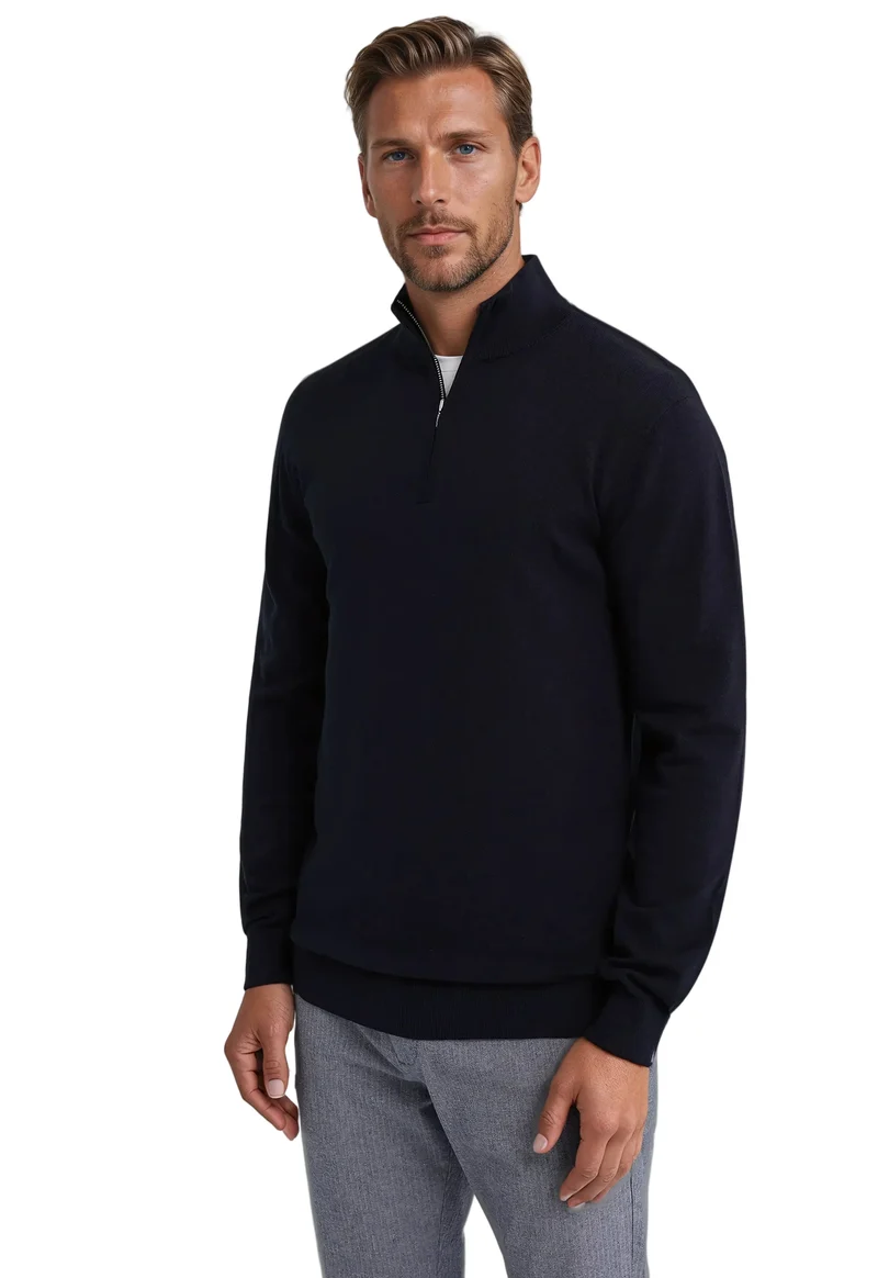 Heren Sweatshirt Halve Rits Casual