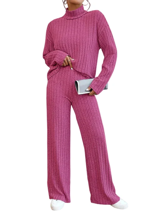 Dames Set met Rollkraag en Gebreide Broek