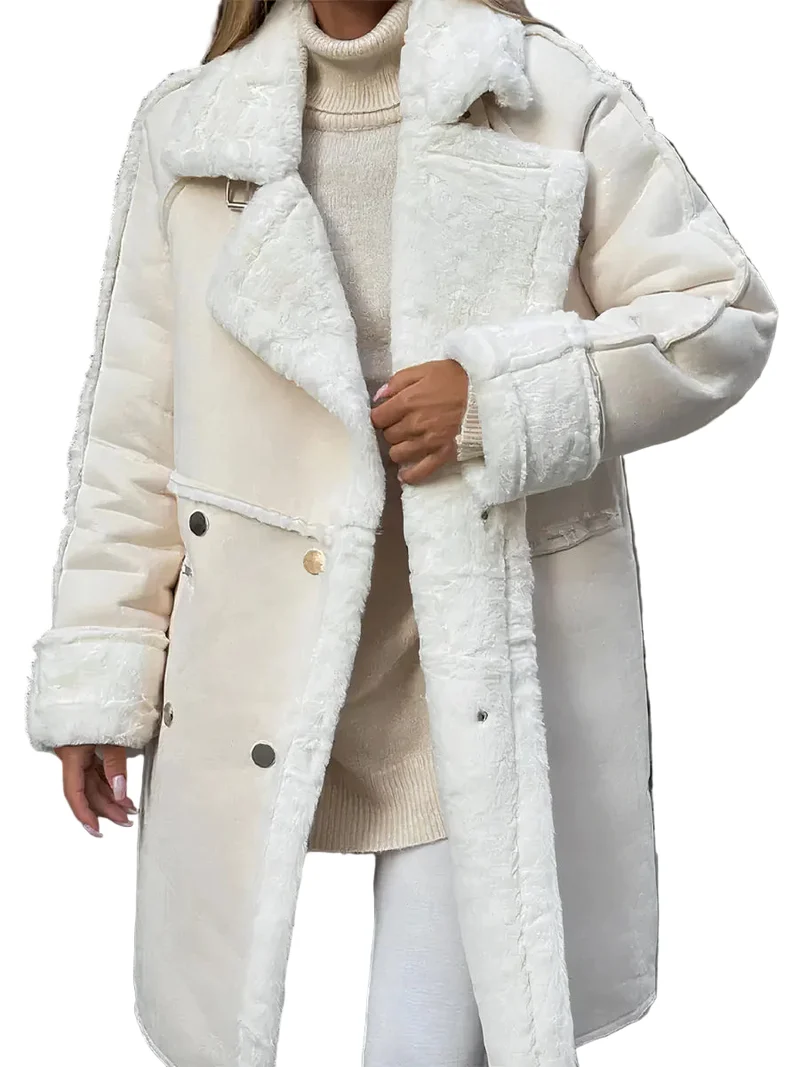 Lange Dames Jas Winter Winddicht Met Flatterend Silhouet