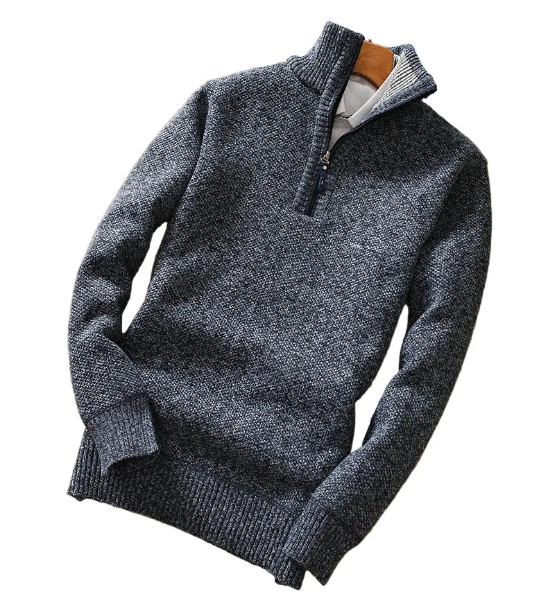 Heren Fleece Trui Met Half Zipper Casual Stijl