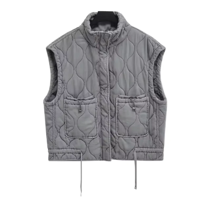Dames Vest Mouwloos Met Opstaande Kraag voor Trendy Styling