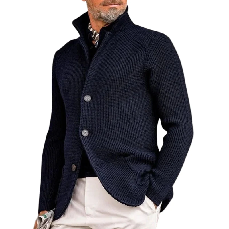 Heren Gebreide Cardigan Met Knopen