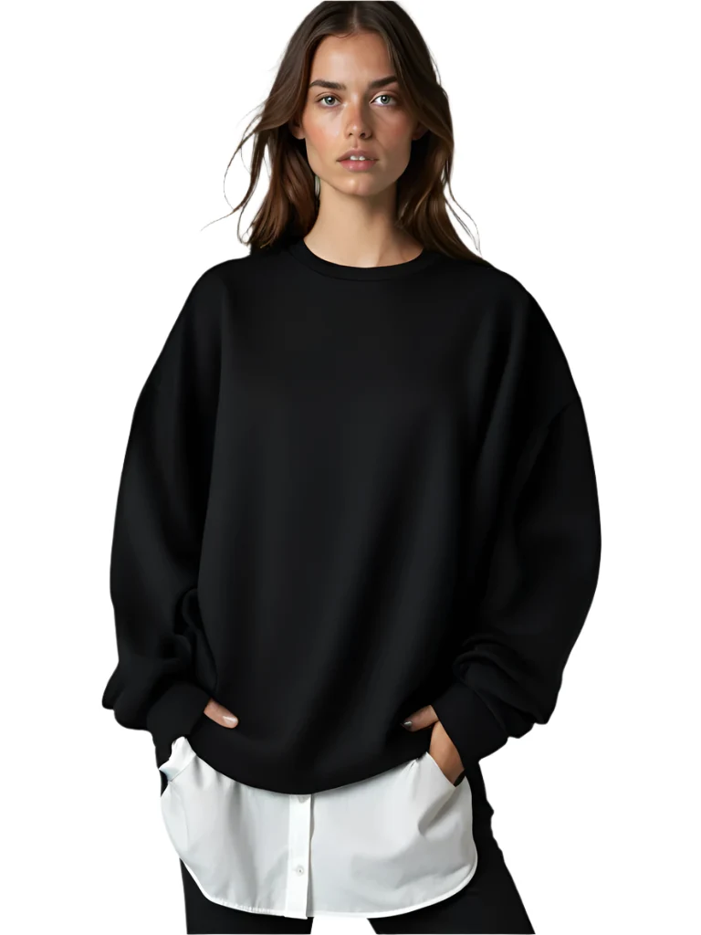 Dames Sweater Oversized Casual Katoen Minimalistisch