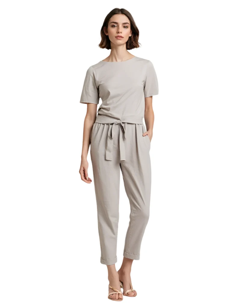 Dames Tweedelige Set Linnen Stijl Comfy Set voor Zomer Casual Stijl